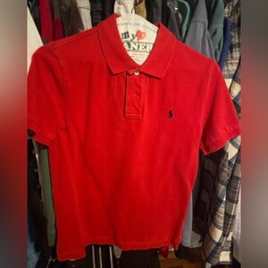 Red Polo Ocean Blue White Boys Medium 10-12 Short Sleeve Polo Shirts